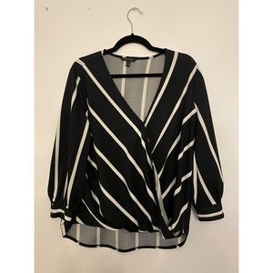 Banana Republic stripped blouse. Size Large.